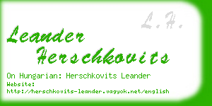 leander herschkovits business card